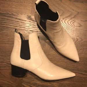 Kendal and Kylie white leather boots